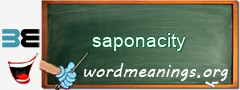 WordMeaning blackboard for saponacity